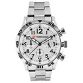 Men's Chronograph Bracelet Watch W/ Silver Dial